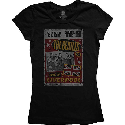 The Beatles Live in Liverpool Womens T Shirt