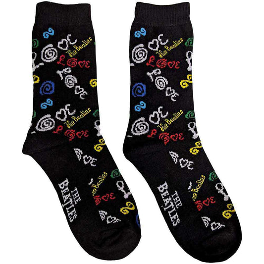 The Beatles Love Socks Blue