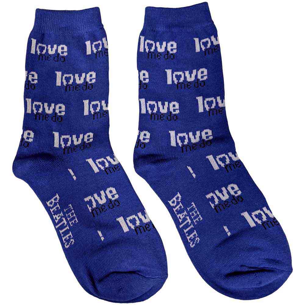 The Beatles Love Me Do Socks Blue