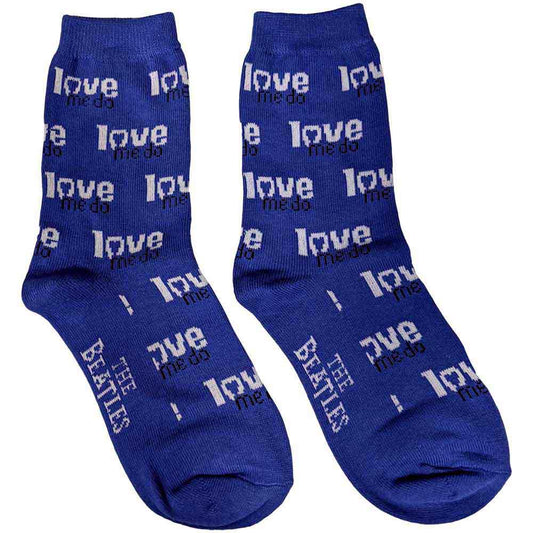 The Beatles Love Me Do Socks Blue