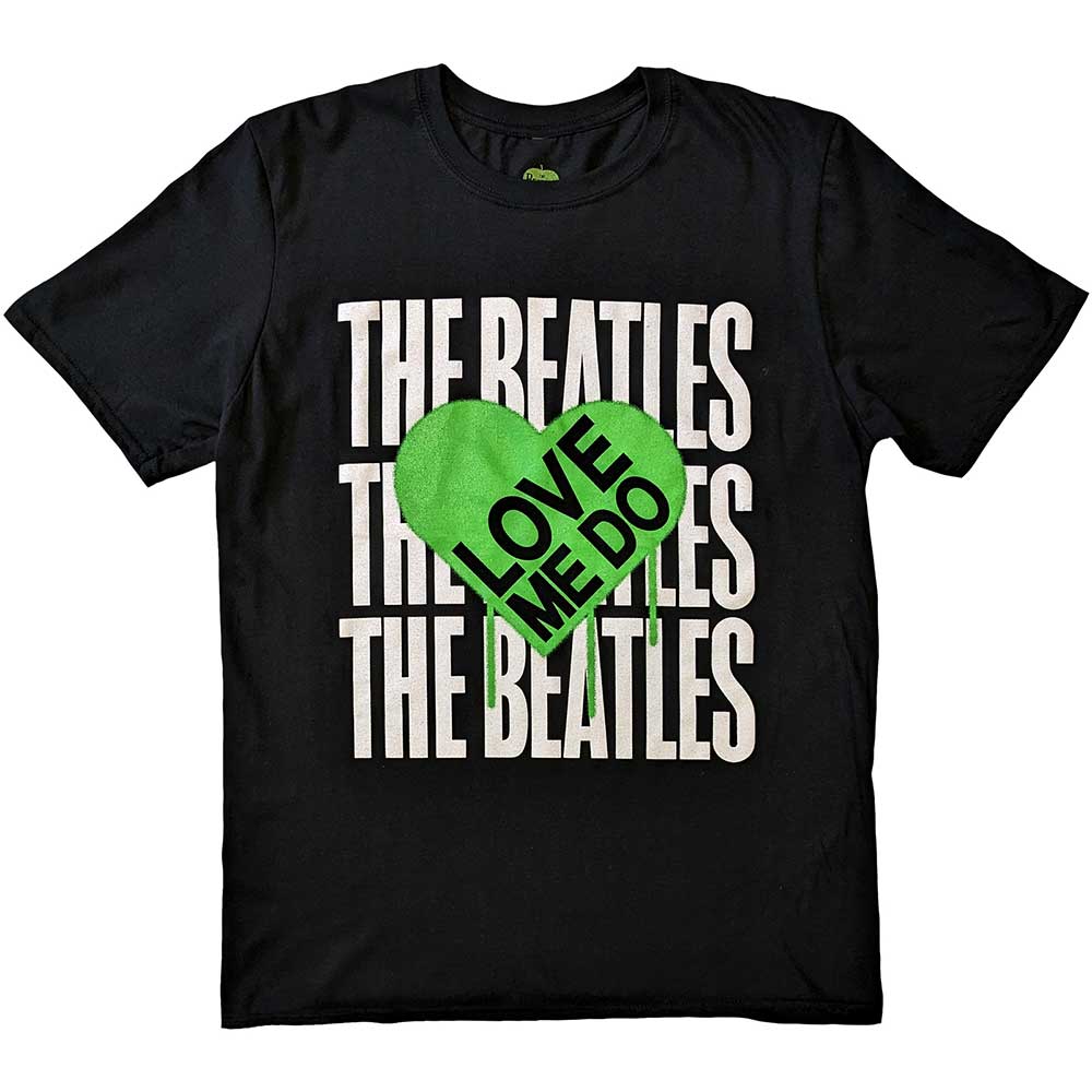 The Beatles Love Me Do Graffiti Heart Mens T Shirt