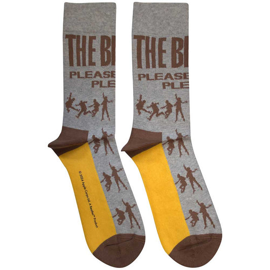 The Beatles Please Please Me Silhouettes Socks Grey