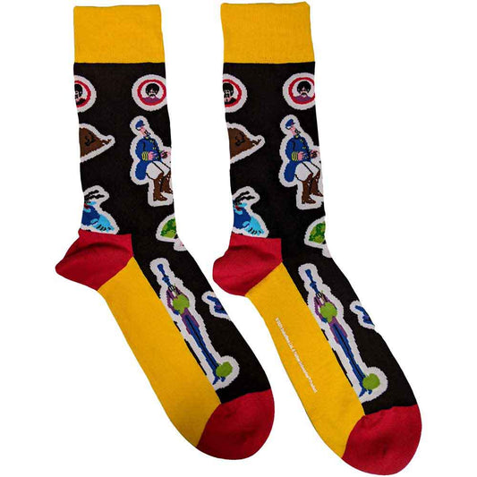 The Beatles Portholes & Characters Socks Black