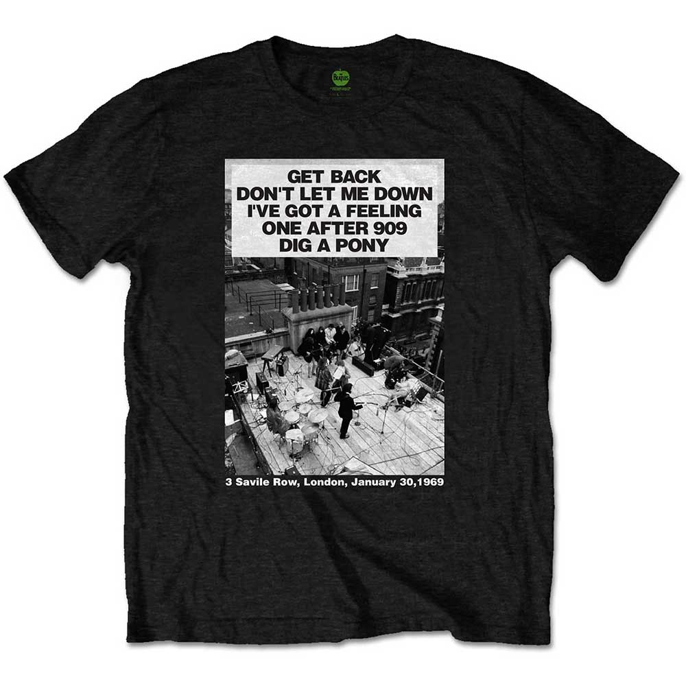 The Beatles Rooftop Songs Mens T Shirt