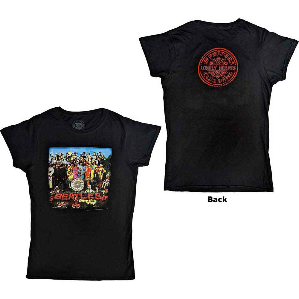 The Beatles Sgt Pepper Women T Shirt Black