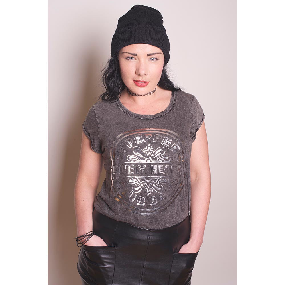 The Beatles Sgt Pepper Drum Womens T Shirt