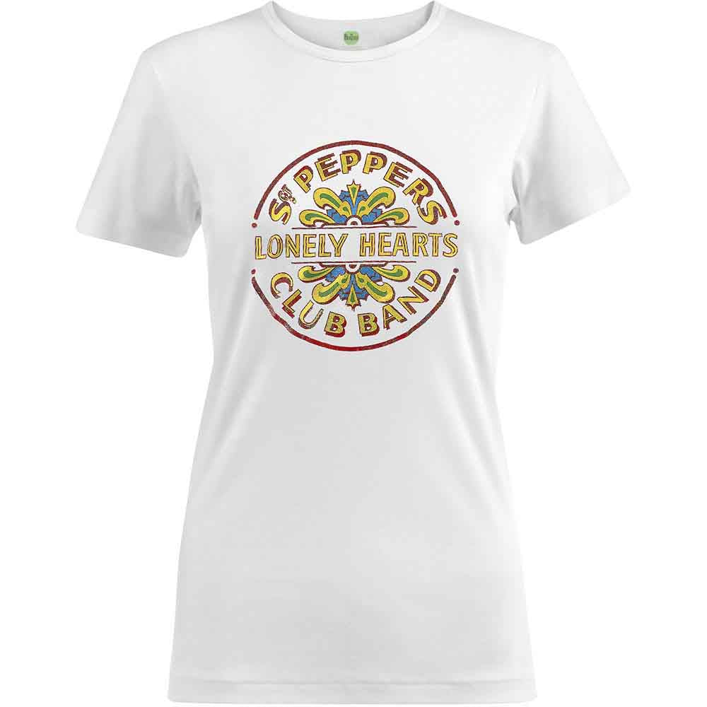 The Beatles Sgt Pepper Drum Colour Womens T Shirt