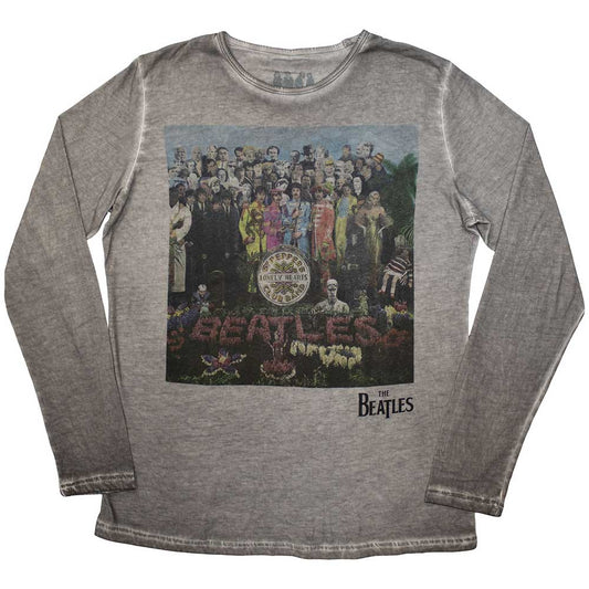 The Beatles Sgt Pepper Stone Wash Long Sleeve Shirt
