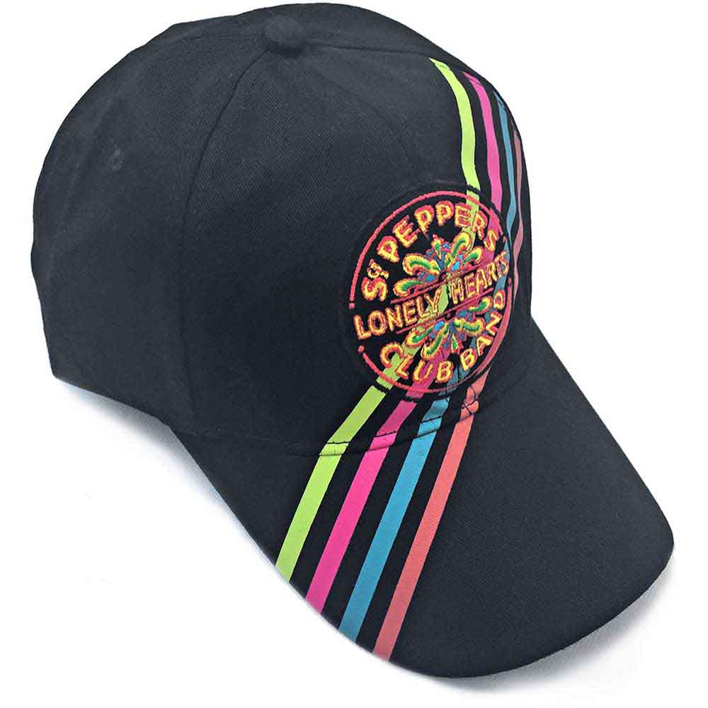 The Beatles Sgt Pepper Stripes Hat Black