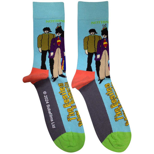 The Beatles Sub & Band Socks Blue