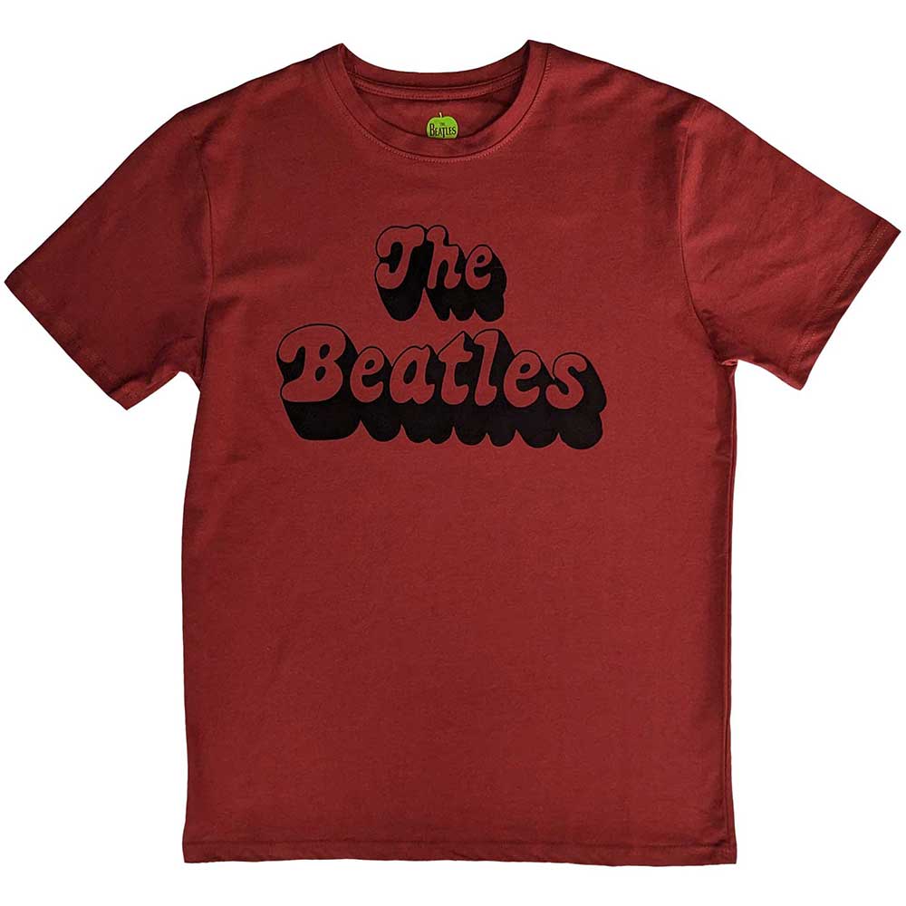 The Beatles Text Logo Shadow Mens T Shirt