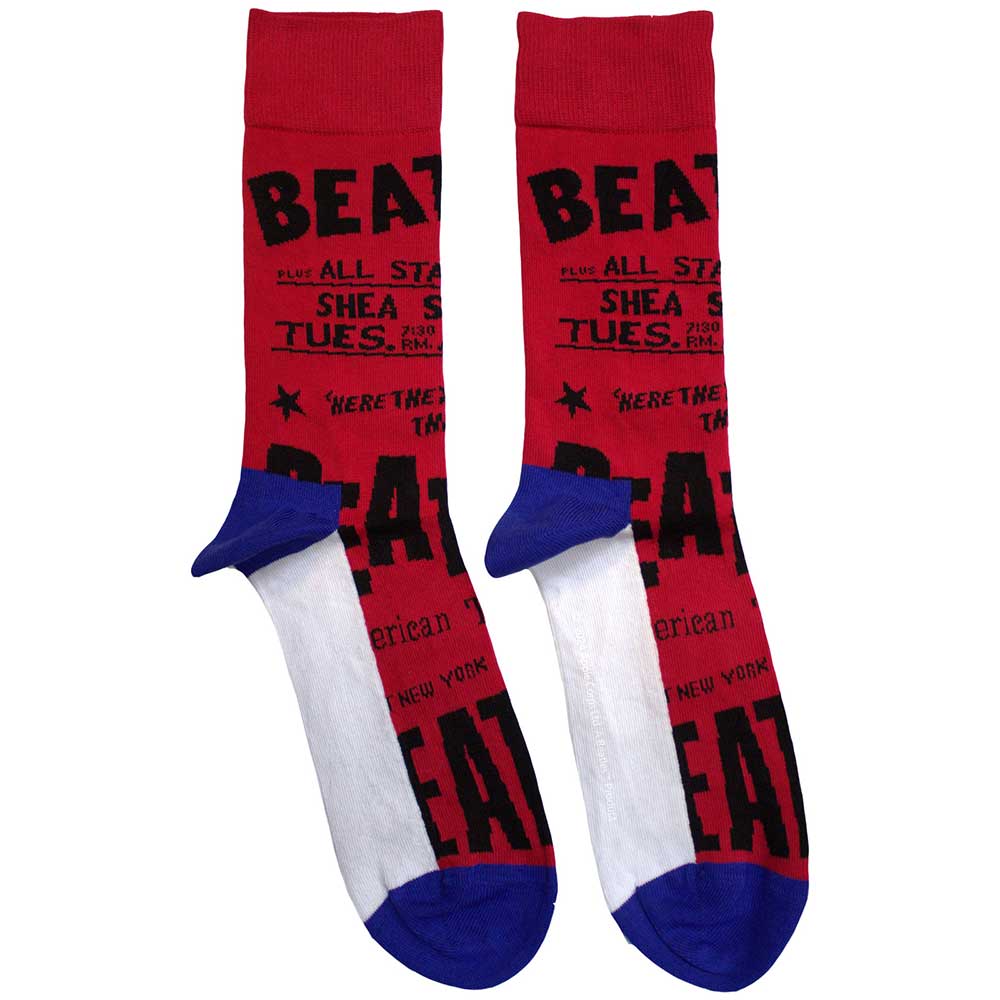 The Beatles USA Socks Red