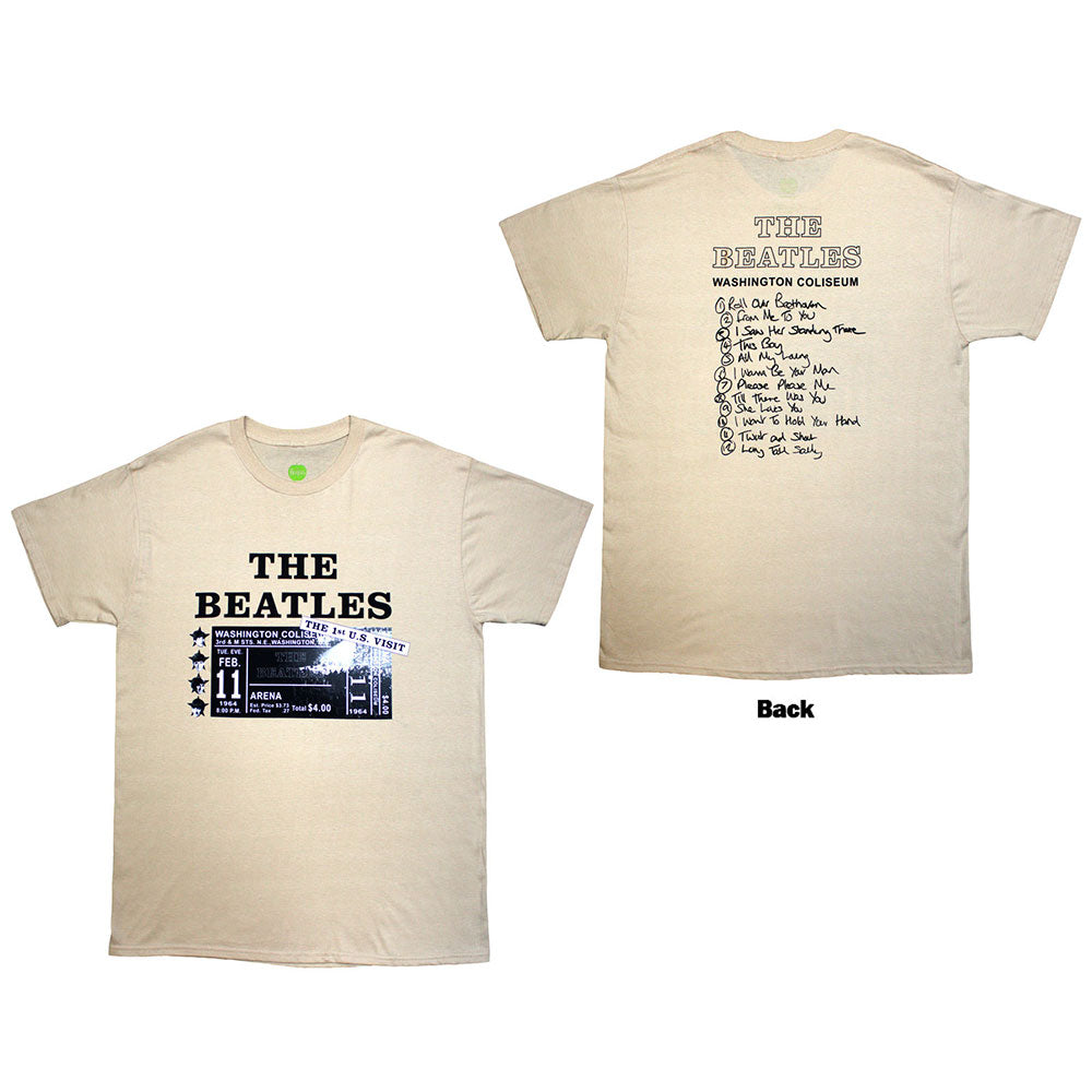 The Beatles Washington '64 Promo & Setlist Mens T Shirt