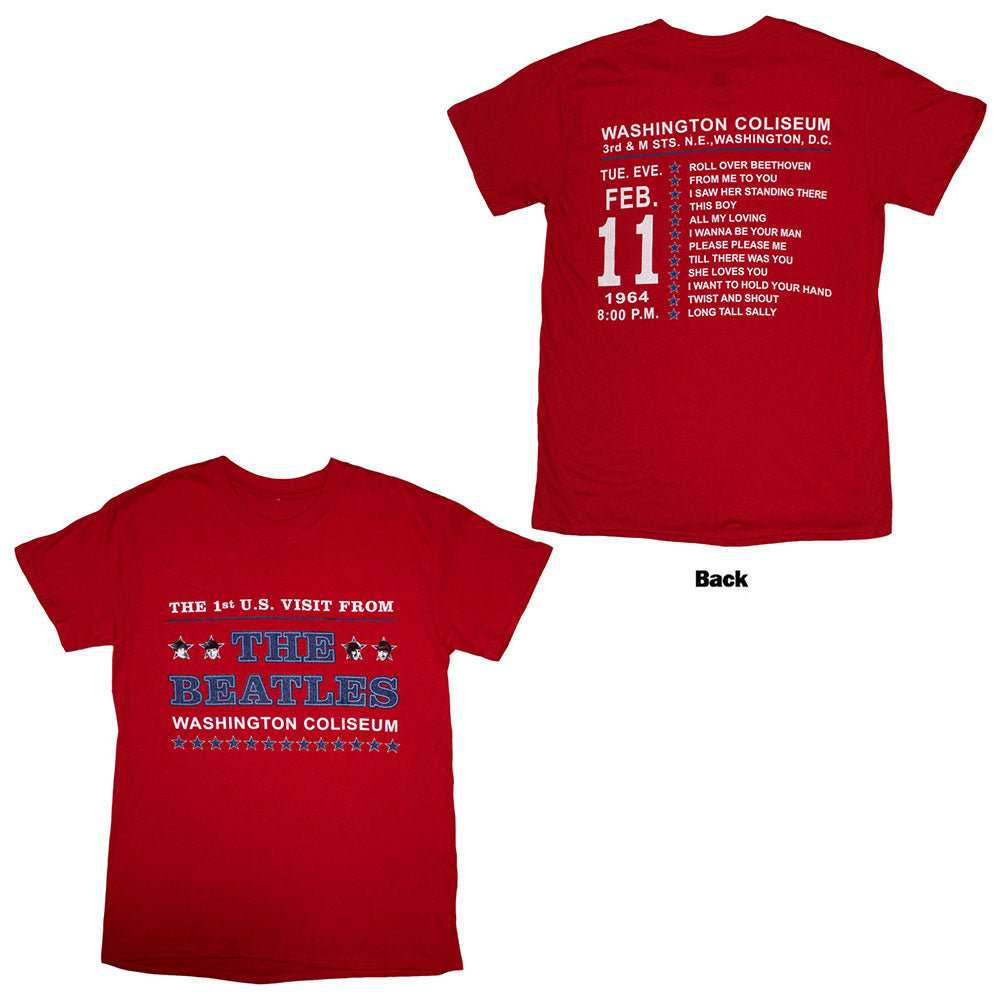 The Beatles Washington '64 Stars Setlist Mens T Shirt