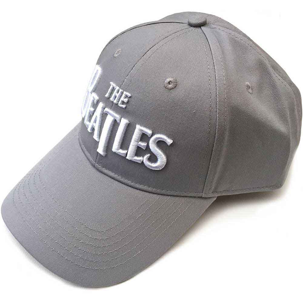 The Beatles White Drop T Logo Hat Grey