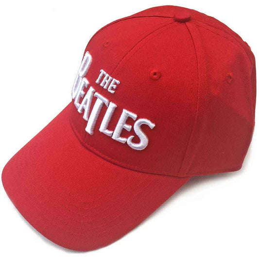 The Beatles White Drop T Logo Hat Red