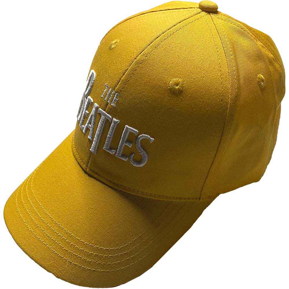 The Beatles White Drop T Logo Hat Yellow