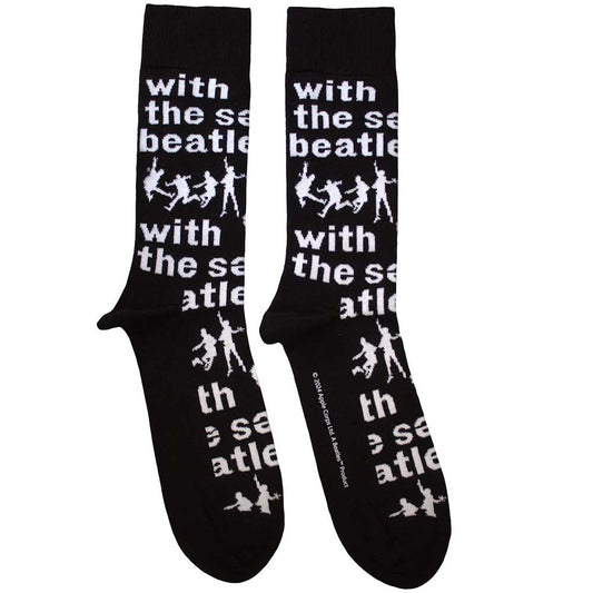 The Beatles With The Beatles Silhouettes Repeat Socks Black