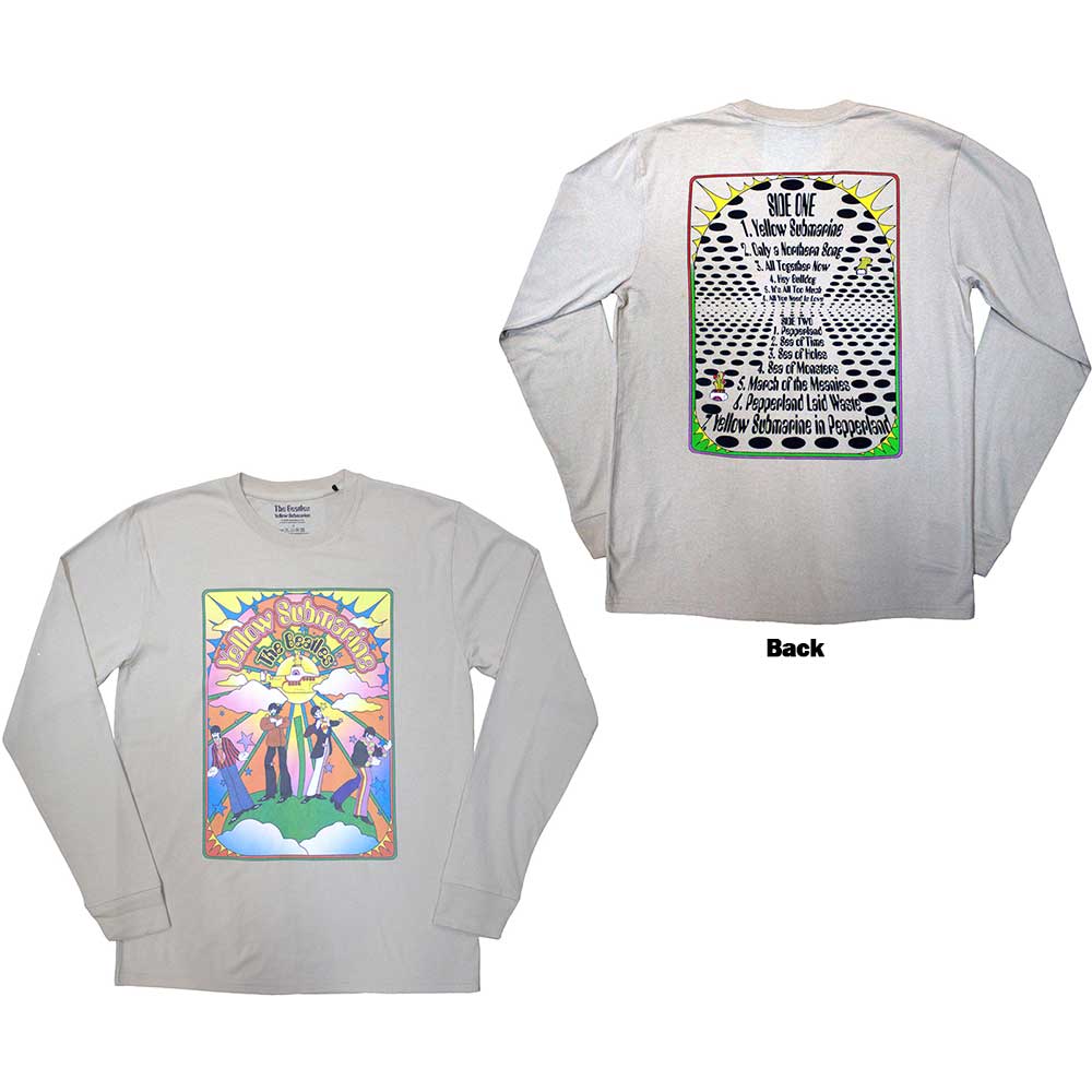 The Beatles Yellow Submarine Tracklist Long Sleeve Shirt