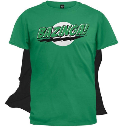 The Big Bang Theory Bazinga! T Shirt with Attachable Cape