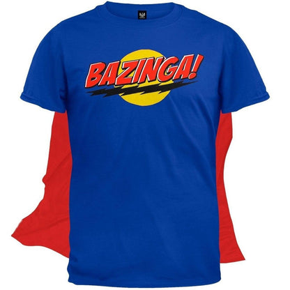 The Big Bang Theory Bazinga! T Shirt with Attachable Cape