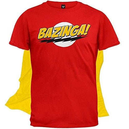The Big Bang Theory Bazinga! T Shirt with Attachable Cape