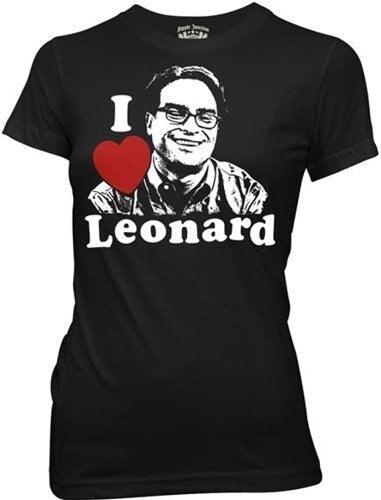 The Big Bang Theory I Heart Love Leonard T Shirt