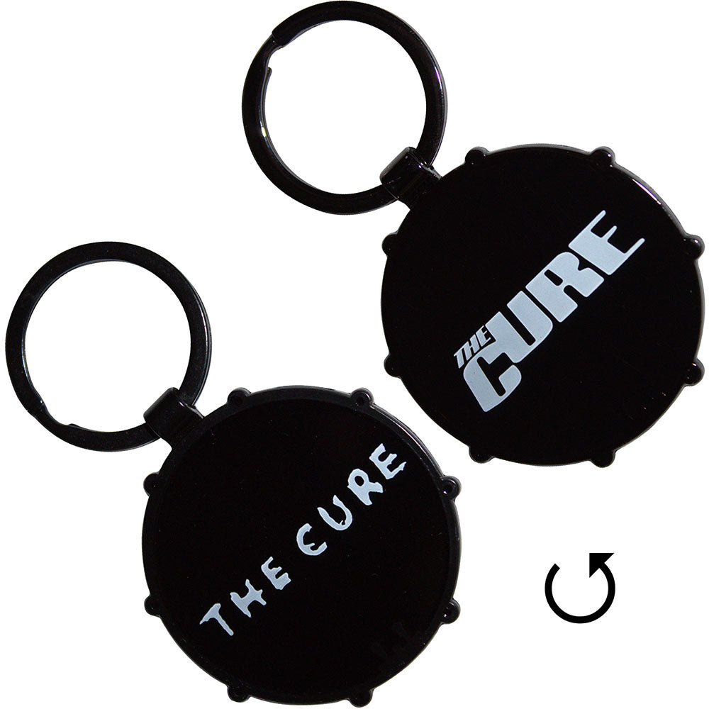 The Cure Logos Drum Keychain