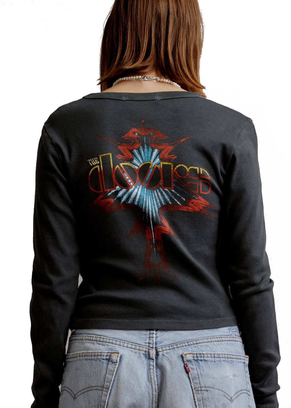 The Doors Cropped Womens Long Sleeve Band T Shirt by Daydreamer LA