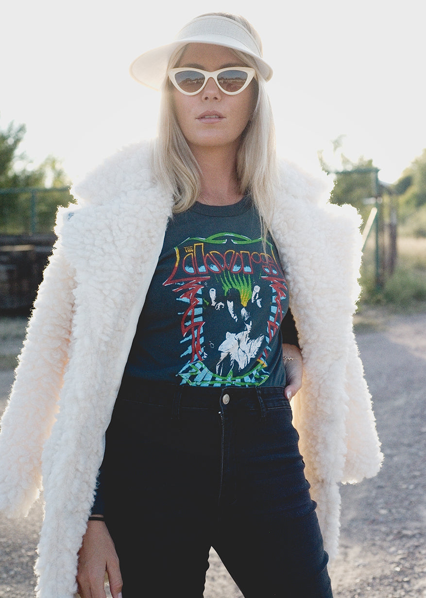 The Doors Cropped Womens Long Sleeve Band T Shirt by Daydreamer LA