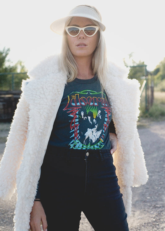 The Doors Cropped Womens Long Sleeve Band T Shirt by Daydreamer LA
