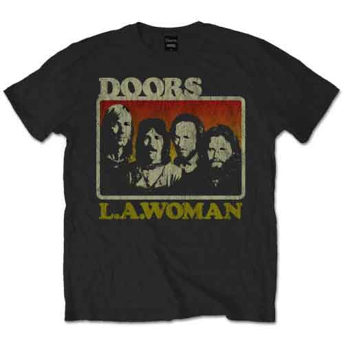 The Doors LA Woman Mens T Shirt Black