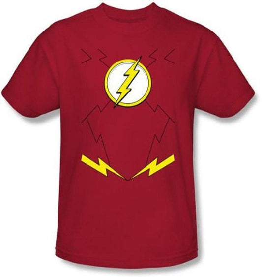The Flash Uniform Costume Adult Red T Shirt