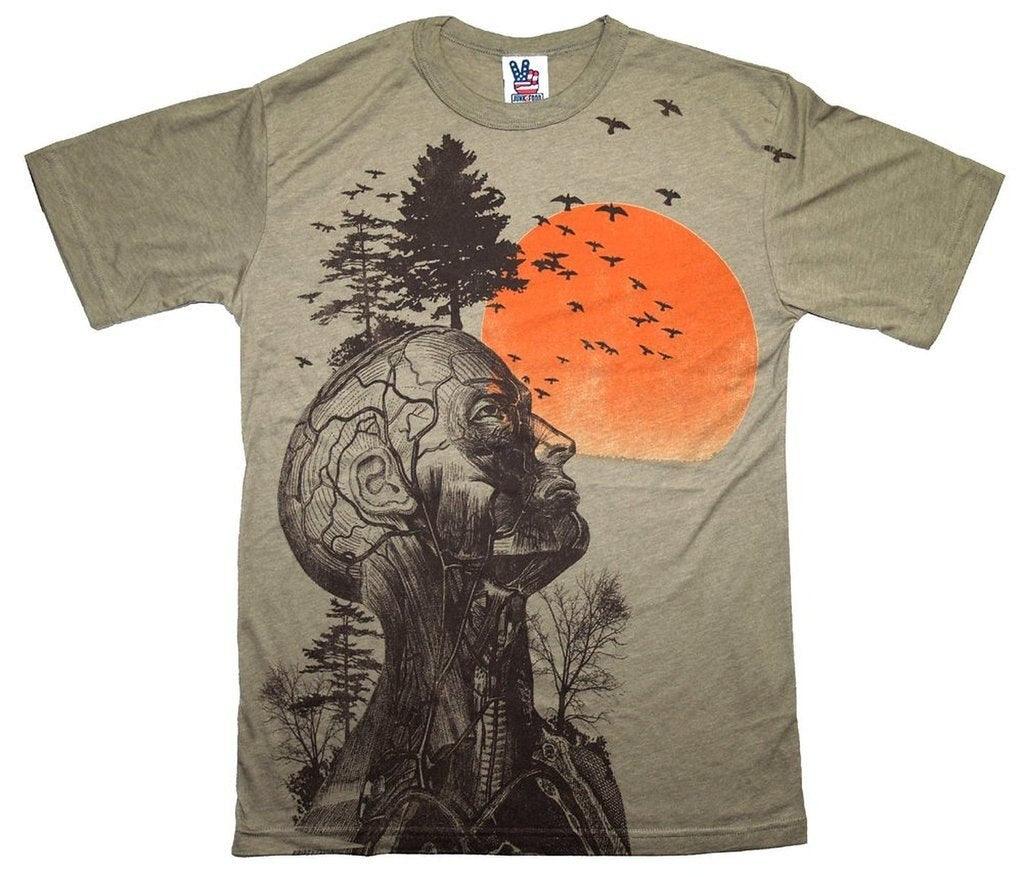 The Hangover Alan Human Tree Dark Khaki T Shirt