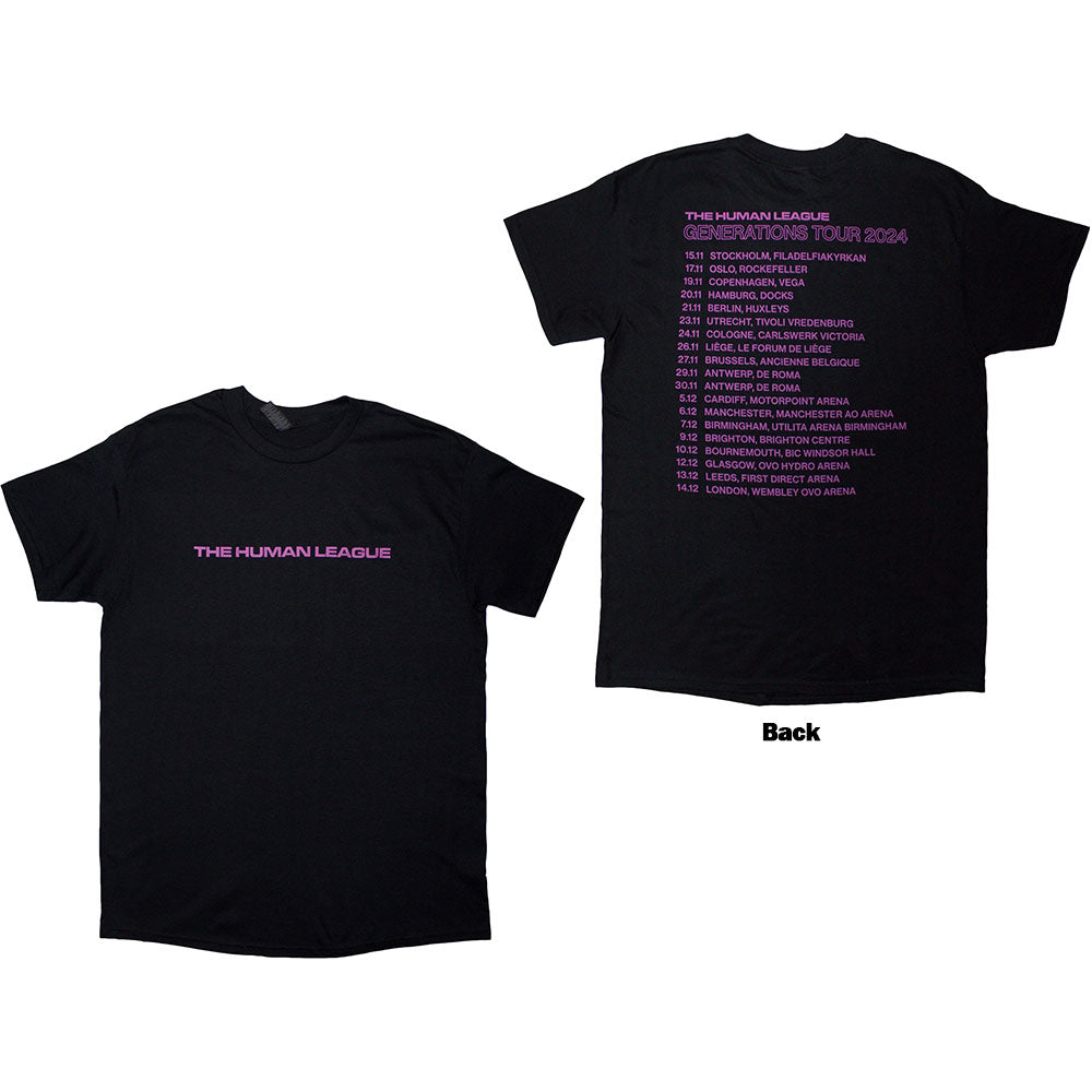 The Human League Generations Tour '24 Text Mens T Shirt
