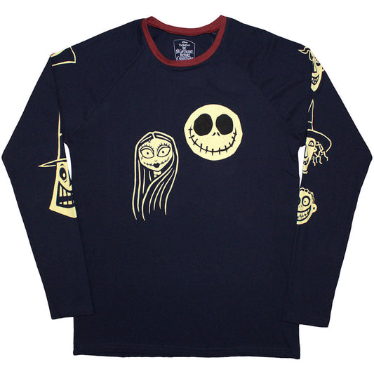 The Nightmare Before Christmas Faces AOP Long Sleeve Shirt
