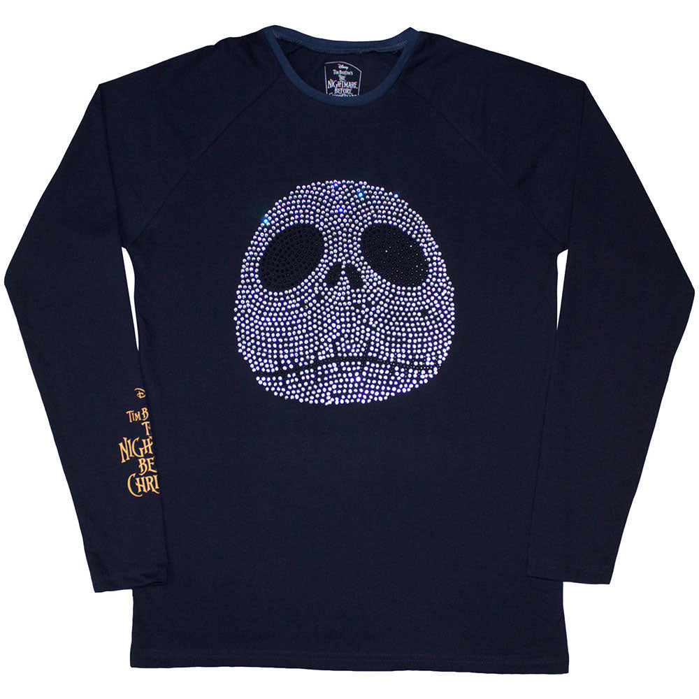 The Nightmare Before Christmas Rhinestone Jack Long Sleeve Shirt