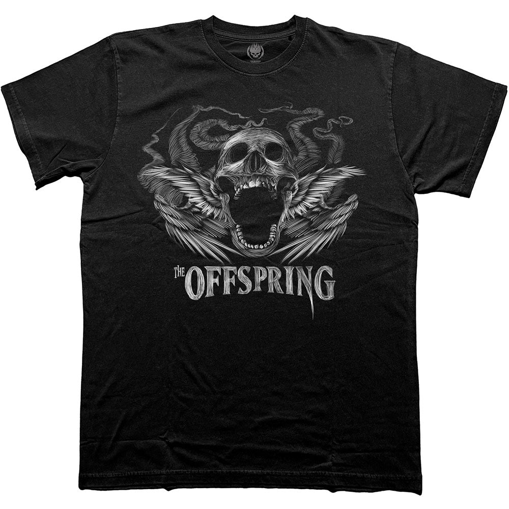 The Offspring Feathered Winged Skull Mens T Shirt