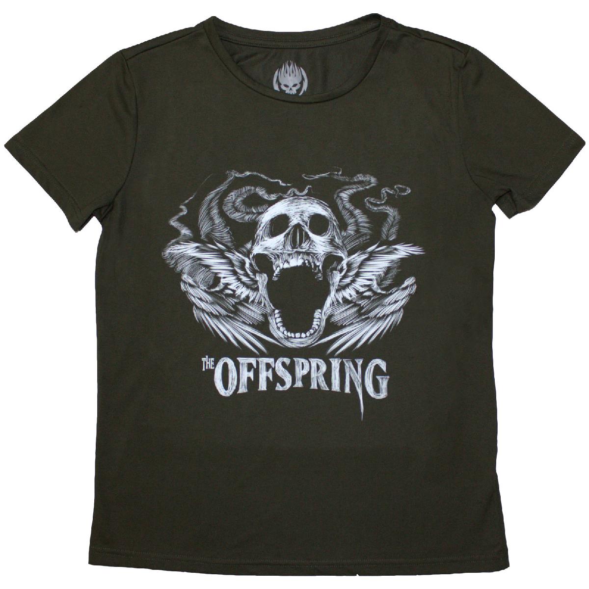 The Offspring Feathered Winged Skull Womens T Shirt