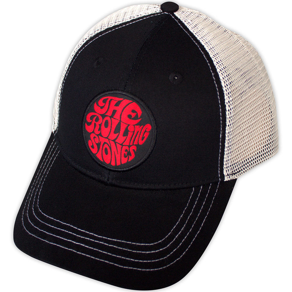 The Rolling Stones 70s Logo Emblem Hat Black, Neutral