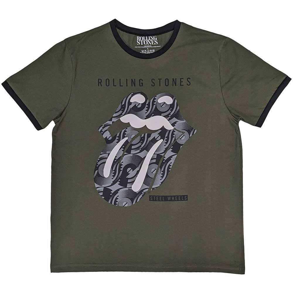 The Rolling Stones Black & White Tongue Mens T Shirt