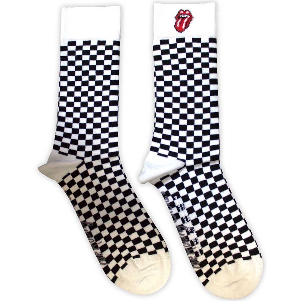 The Rolling Stones Check Socks White