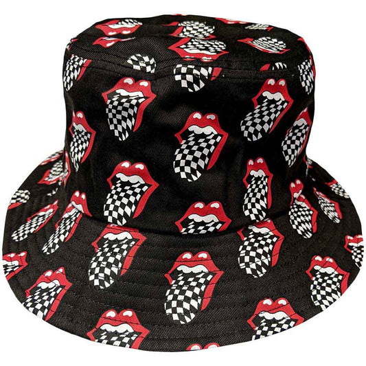 The Rolling Stones Checker Tongue Pattern Hat Grey