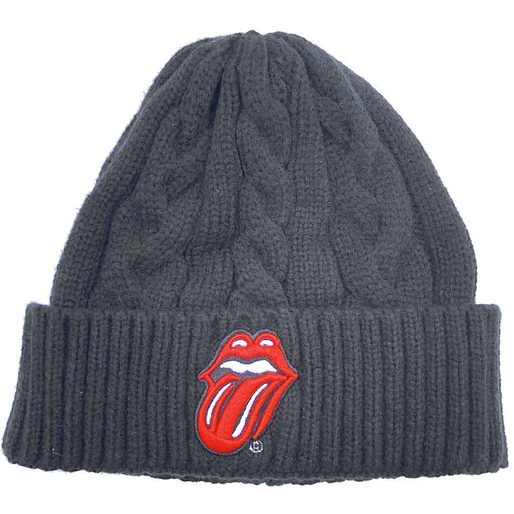 The Rolling Stones Classic Tongue Beanie Hat Black