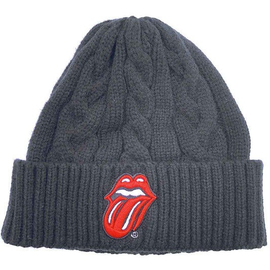The Rolling Stones Classic Tongue Beanie Hat Black