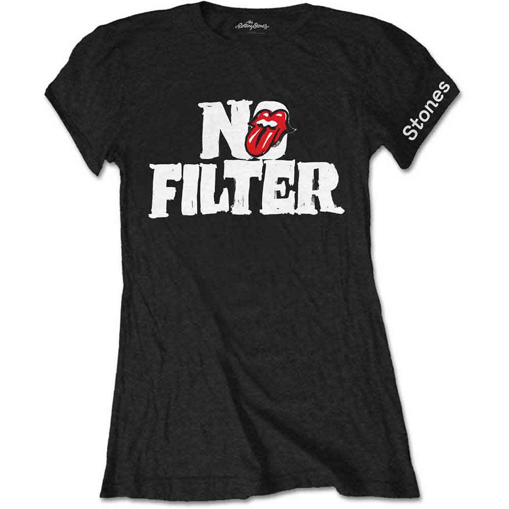 The Rolling Stones No Filter Header Logo Womens T Shirt