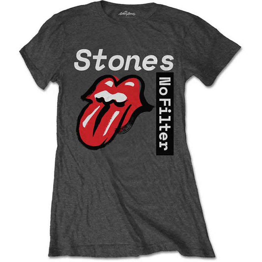 The Rolling Stones No Filter Text Womens T Shirt