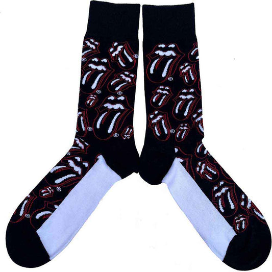 The Rolling Stones Outline Tongues Socks Black