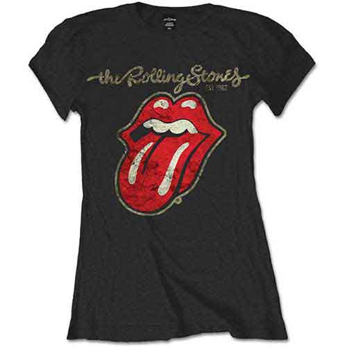 The Rolling Stones Plastered Tongue Womens T Shirt