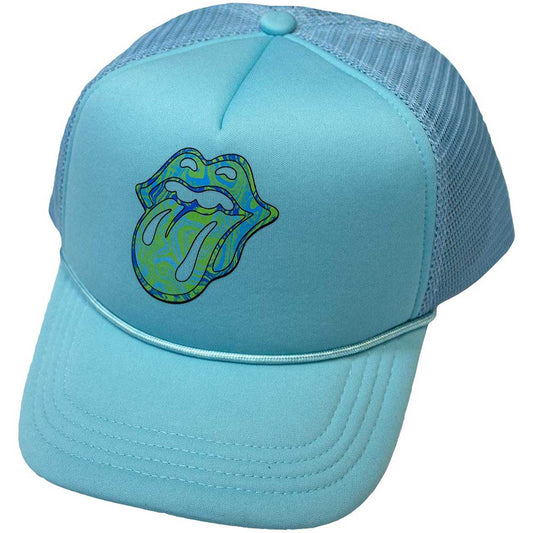 The Rolling Stones Psychedelic Tongue Hat Blue